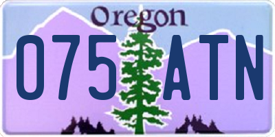 OR license plate 075ATN