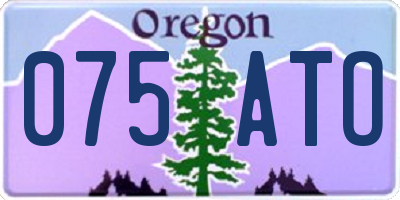 OR license plate 075ATO