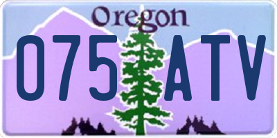 OR license plate 075ATV