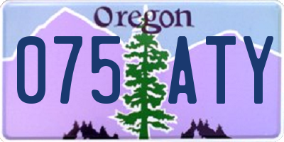 OR license plate 075ATY