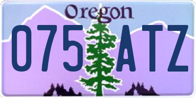 OR license plate 075ATZ