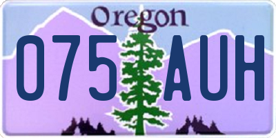 OR license plate 075AUH