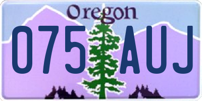 OR license plate 075AUJ