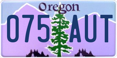 OR license plate 075AUT