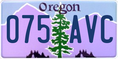 OR license plate 075AVC