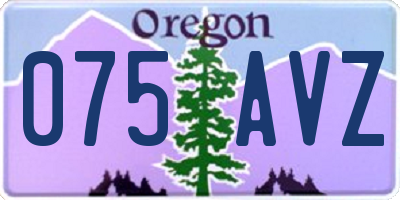 OR license plate 075AVZ