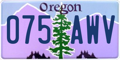 OR license plate 075AWV