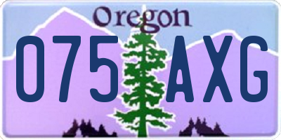 OR license plate 075AXG