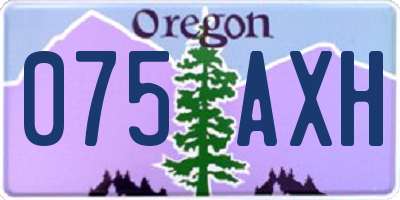 OR license plate 075AXH