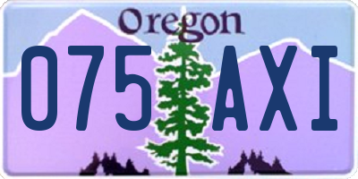 OR license plate 075AXI