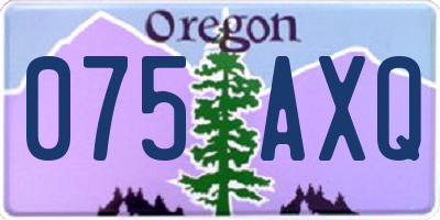 OR license plate 075AXQ