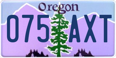 OR license plate 075AXT