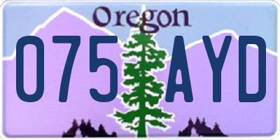 OR license plate 075AYD
