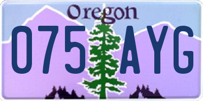 OR license plate 075AYG
