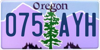 OR license plate 075AYH