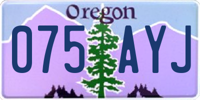 OR license plate 075AYJ