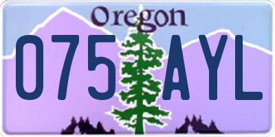 OR license plate 075AYL