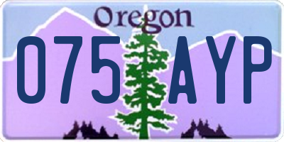 OR license plate 075AYP
