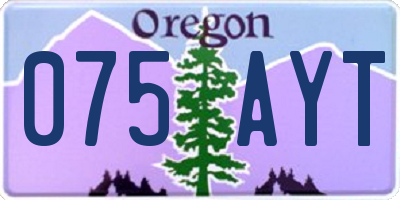 OR license plate 075AYT