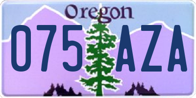 OR license plate 075AZA