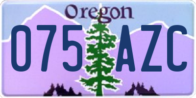 OR license plate 075AZC
