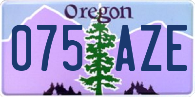 OR license plate 075AZE
