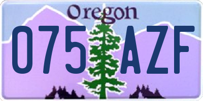 OR license plate 075AZF