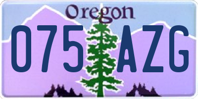 OR license plate 075AZG