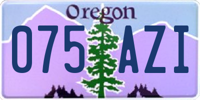 OR license plate 075AZI