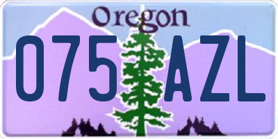 OR license plate 075AZL