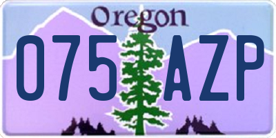 OR license plate 075AZP
