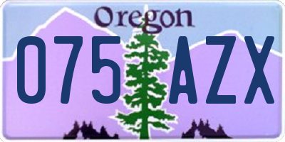 OR license plate 075AZX
