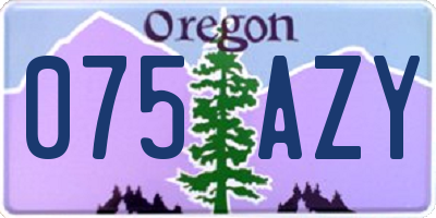 OR license plate 075AZY