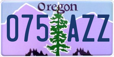 OR license plate 075AZZ
