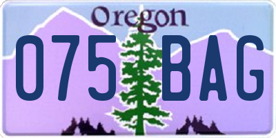 OR license plate 075BAG