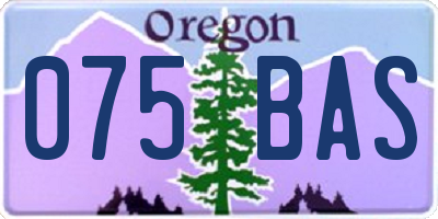 OR license plate 075BAS