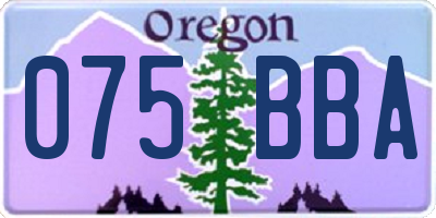 OR license plate 075BBA