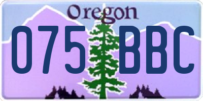 OR license plate 075BBC