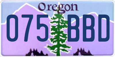 OR license plate 075BBD