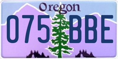 OR license plate 075BBE