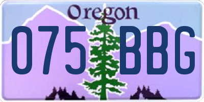 OR license plate 075BBG
