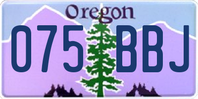OR license plate 075BBJ