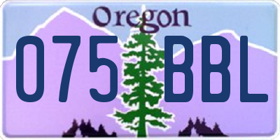 OR license plate 075BBL
