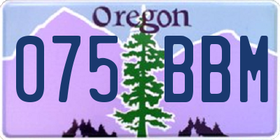 OR license plate 075BBM