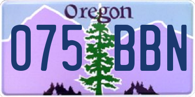 OR license plate 075BBN
