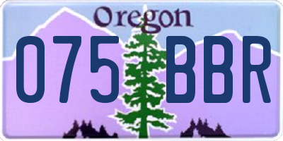 OR license plate 075BBR