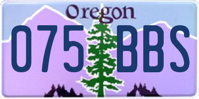 OR license plate 075BBS