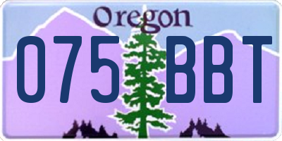 OR license plate 075BBT