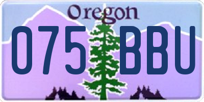 OR license plate 075BBU