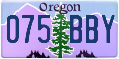 OR license plate 075BBY